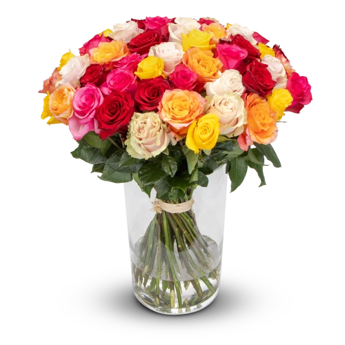 Bouquet of colorful roses